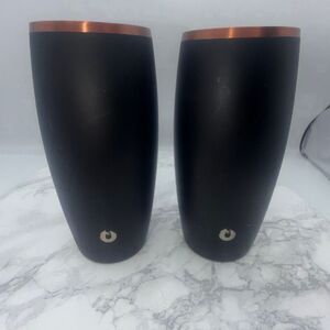 SNOWFOX Black Premium Vacuum Insulated Stainless Steel Cocktail Glass/Drink Tumb